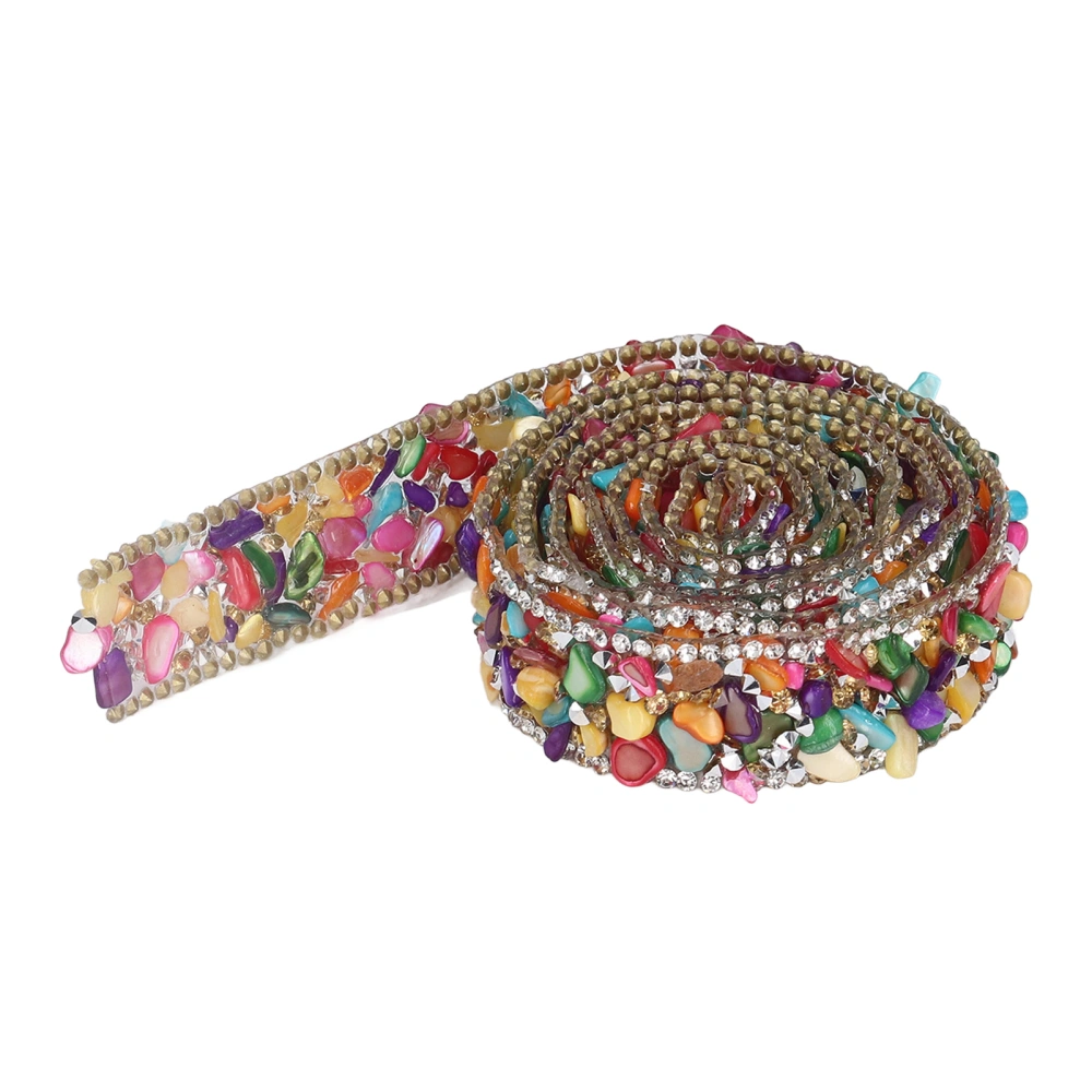 Rhinestones Ribbon 2cm Width 2m Length Arbitrary Cutting Beautiful Design Hot Press Heating Clothing RibbonColours