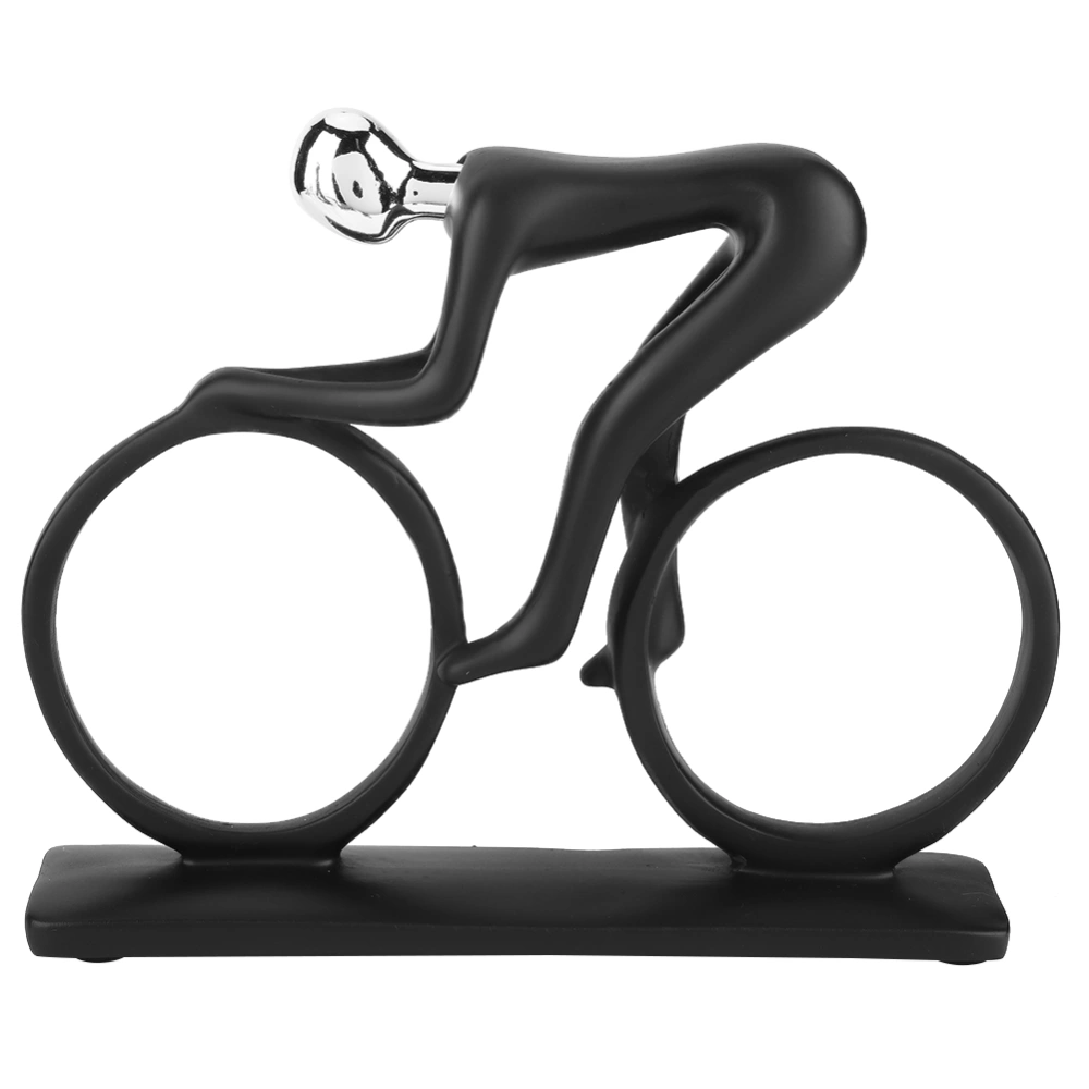 Craft Modern Abstract Sculpture Sport Figure Statue Art Carving Resin Figurine(Bike Rider)