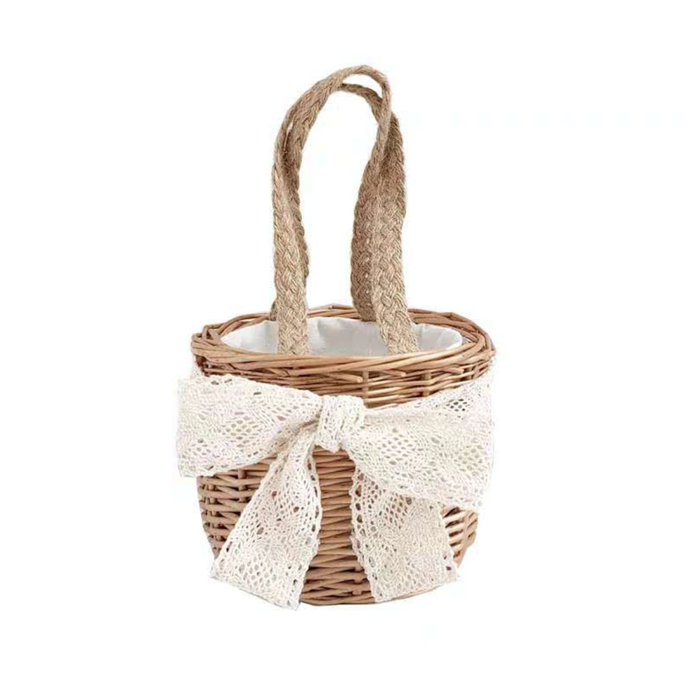 Rattan Small Bamboo Basket Hand Woven Netflix Children's Bamboo Woven Straw Bag