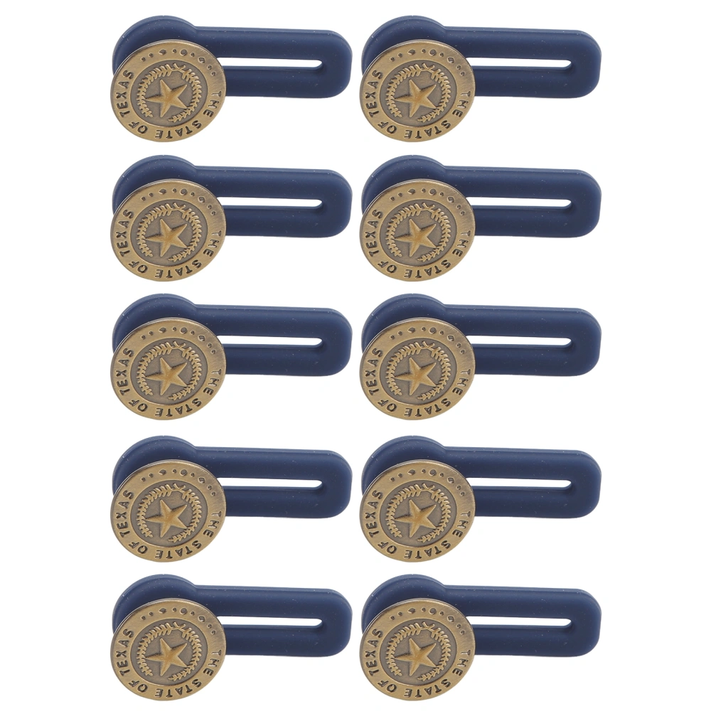 10Pcs Buttons Bronze Jean Detachable Adjustable Sewing Free Nail Free Universal Waist Button