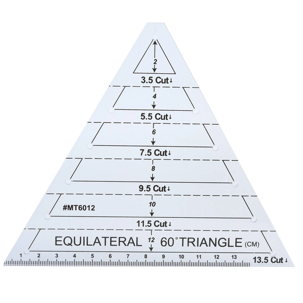 Acrylic Triangle High Transparency Original Scale Tailor maker Ruler for Quilting