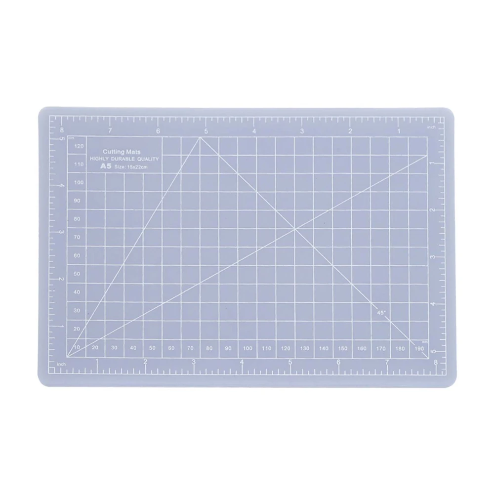 Translucent Cutting Pad Non slip Cut Board Hand Made Tool Non Reflective for Rubber Stamp(A5 Translucent Cutting Board )