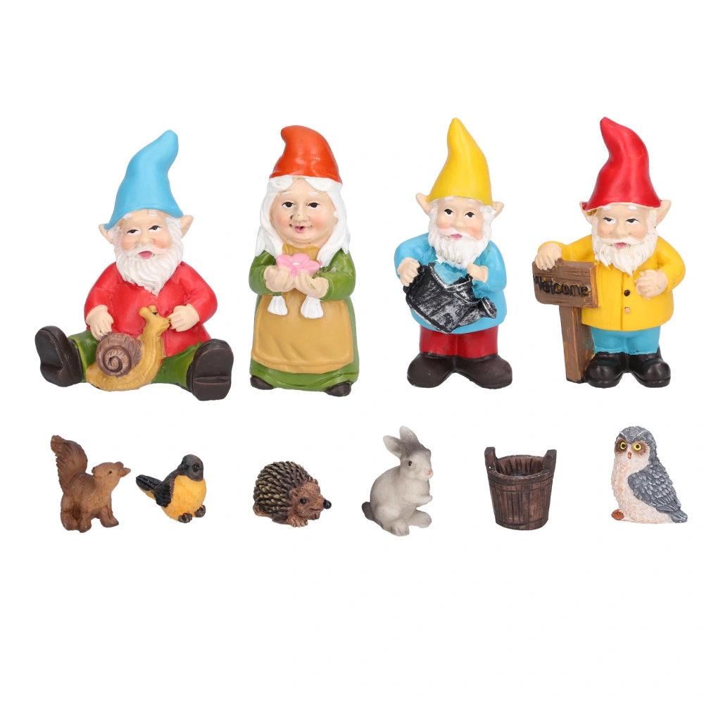 10Pcs Dwarf Ornament Set Create Style Bring Good Luck Exquisite Details Garden Decoration