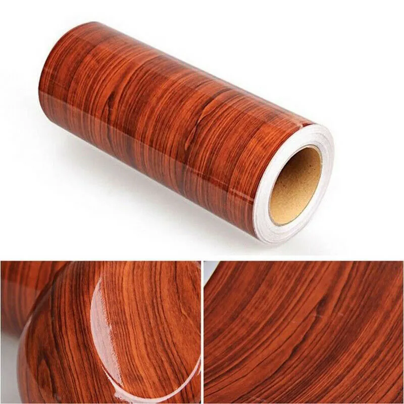 Car Paster Realistic Wood Grain Smooth Waterproof Wearable Car Interior Stickers