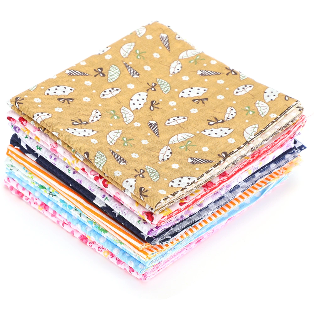 56pcs Square Cotton Fabric 25x25cm Sewing Tissue Floral Print Household Handcraft DIY Accessories