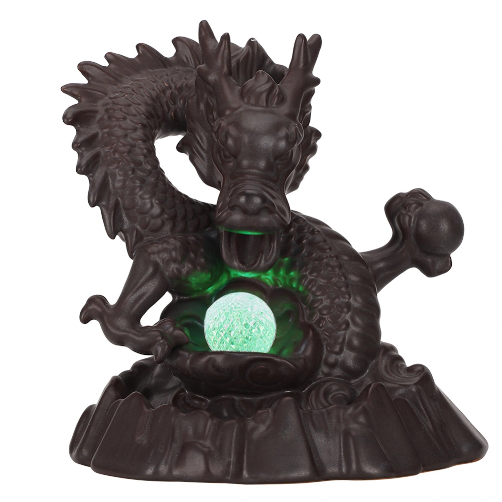 Backflow Burner Ceramic Innovative LED Lights Home Furnishing Ornaments Lucky&#8209;Dragon&#8209;Shaped