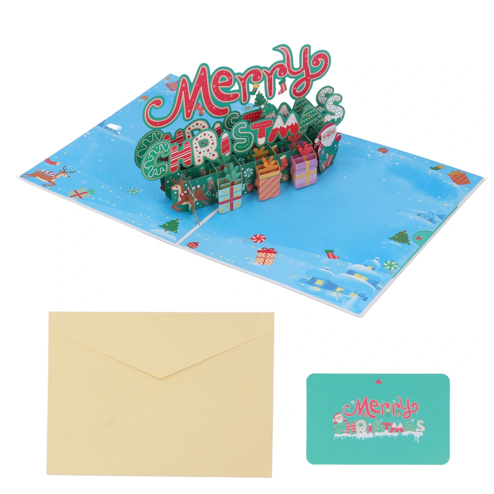 3D Christmas Cards Exquisite Details Colorful 3D Popup Greeting Cards with Envelope for Gifts Theme Parties