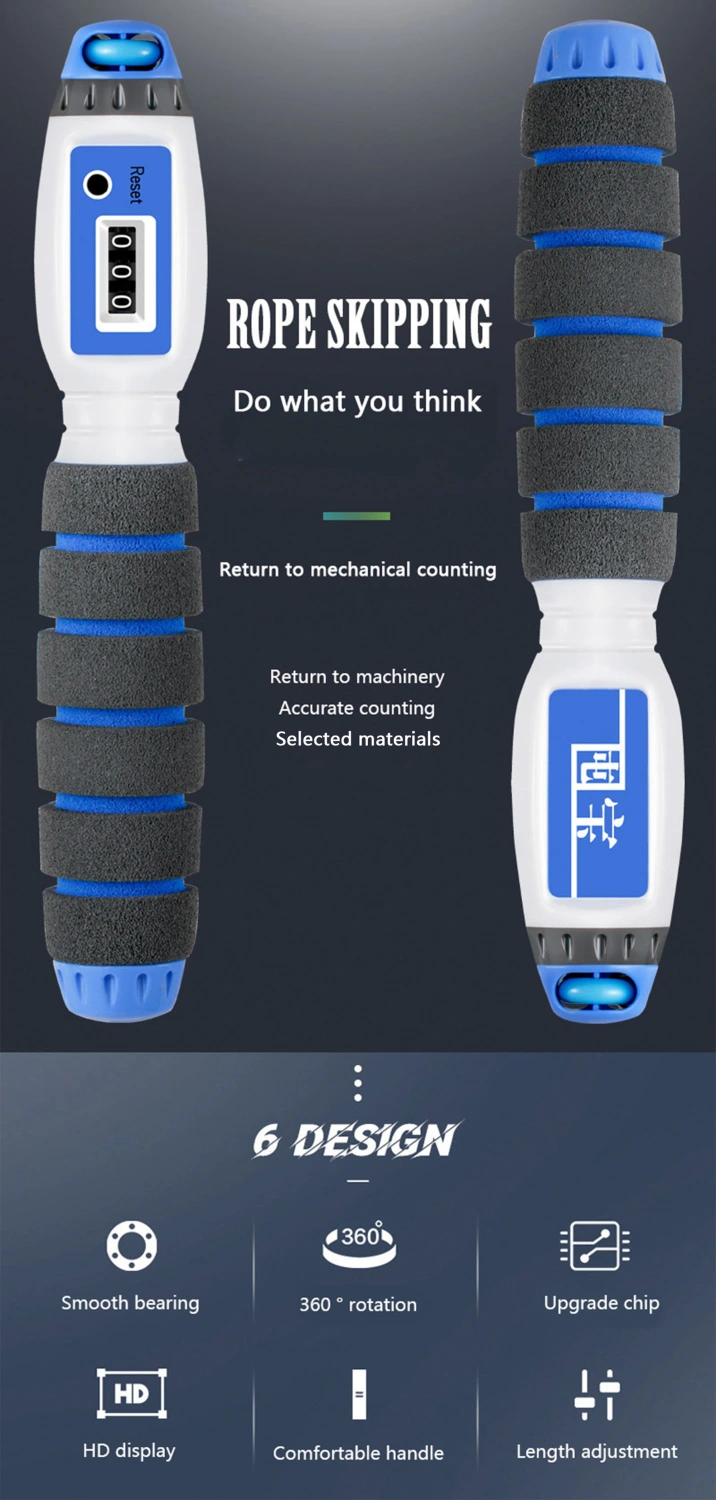 Counting Skipping Rope HD Display Adjustable Length Sport Tool