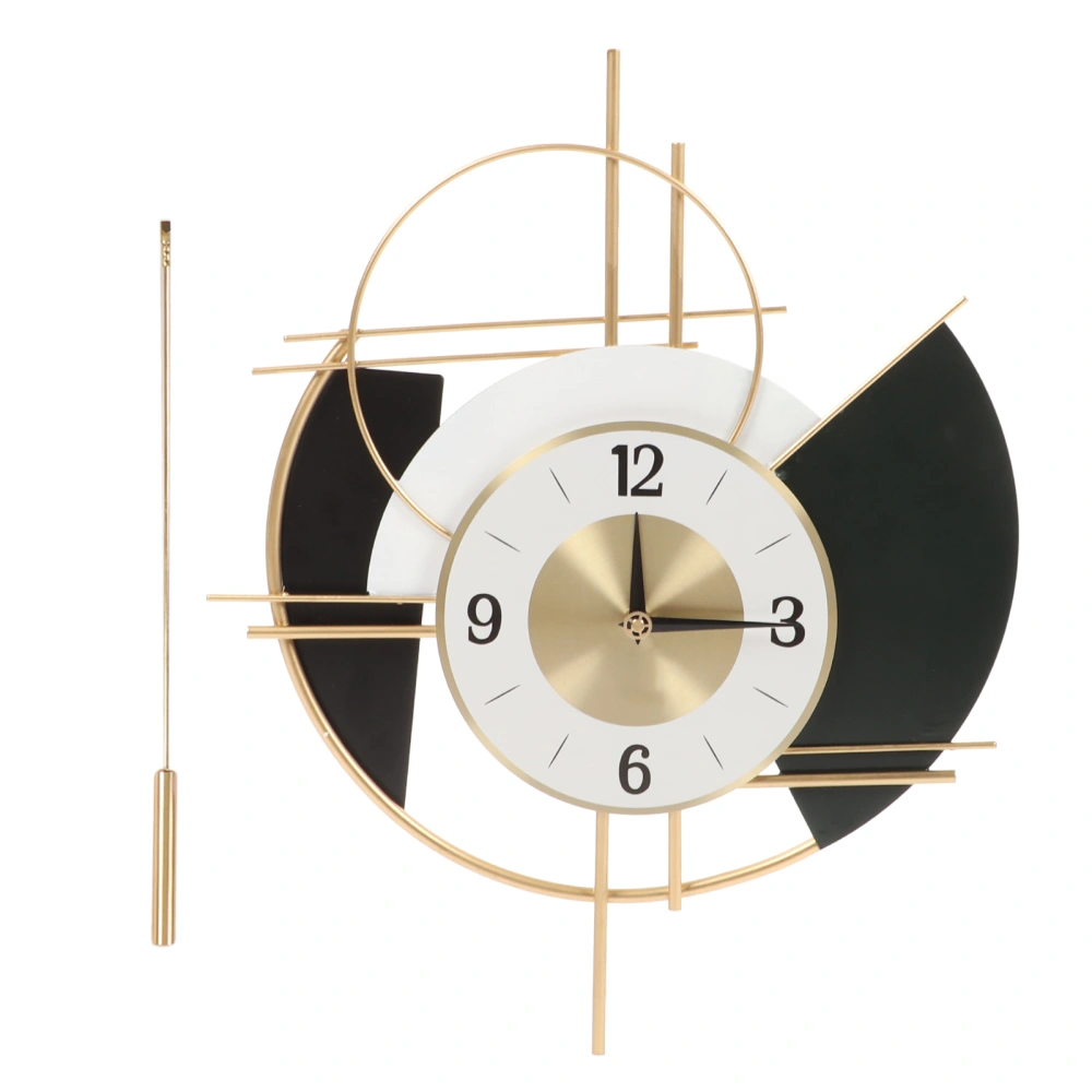 Wall Clock Electrostatic Spray Paint Simple Unique Design Black Gold Silent Wall Clock for Home Decoration Gifts