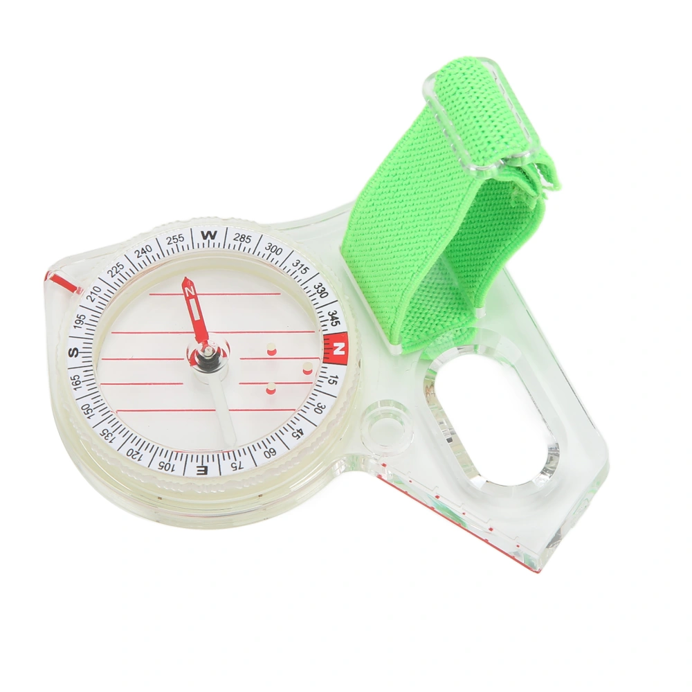 Orienteering Compass Clear Scale ABS Multifunction Thumb Compass With Luminous Point for Adventure Camping