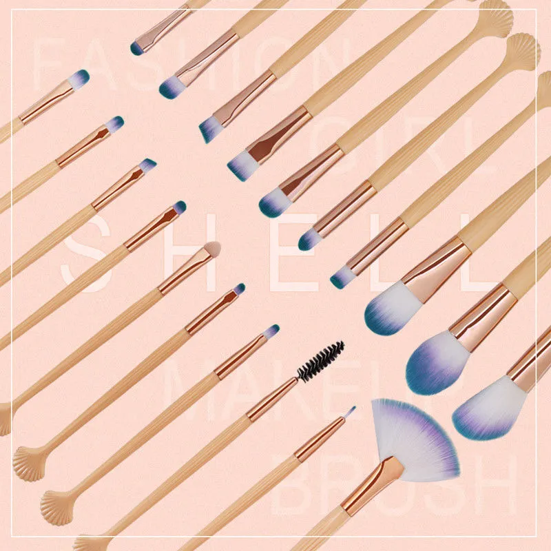 20PCS Makeup Brushes, Shell-Shaped Handle Eye Shadow Make Up Brushes