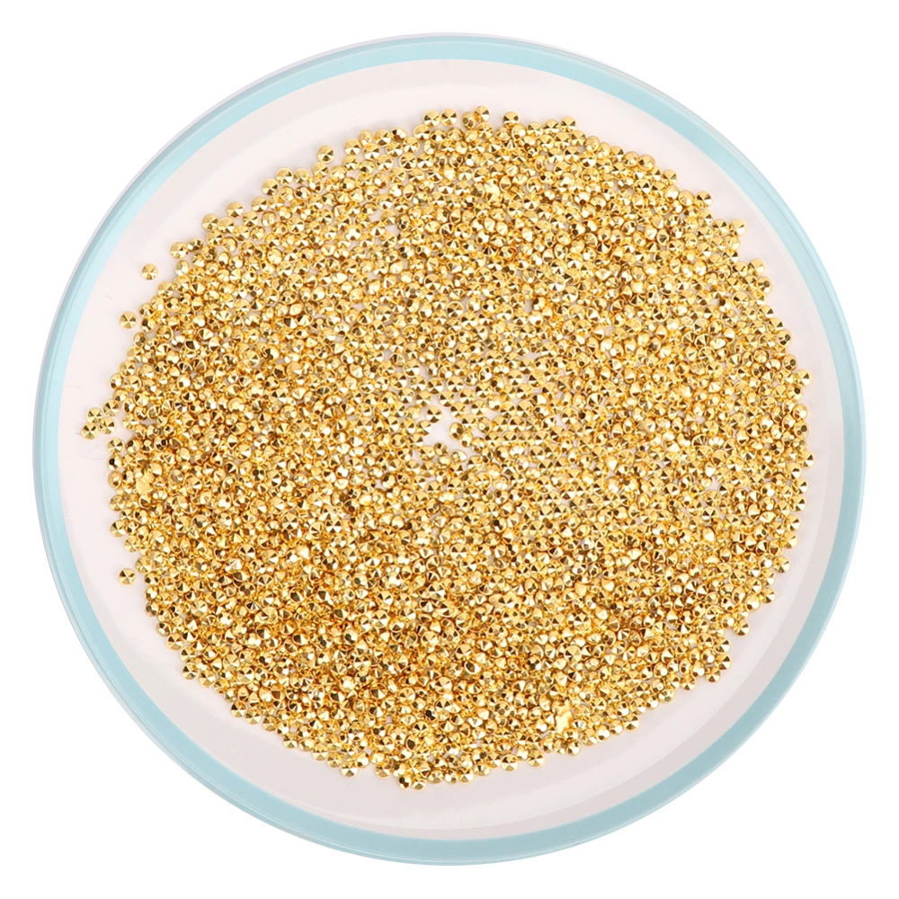 6000PCS 4.5mm Rhinestone All Gold Plated Yellow Acrylic Diamond for Wedding DIY Nail Beauty Decoration