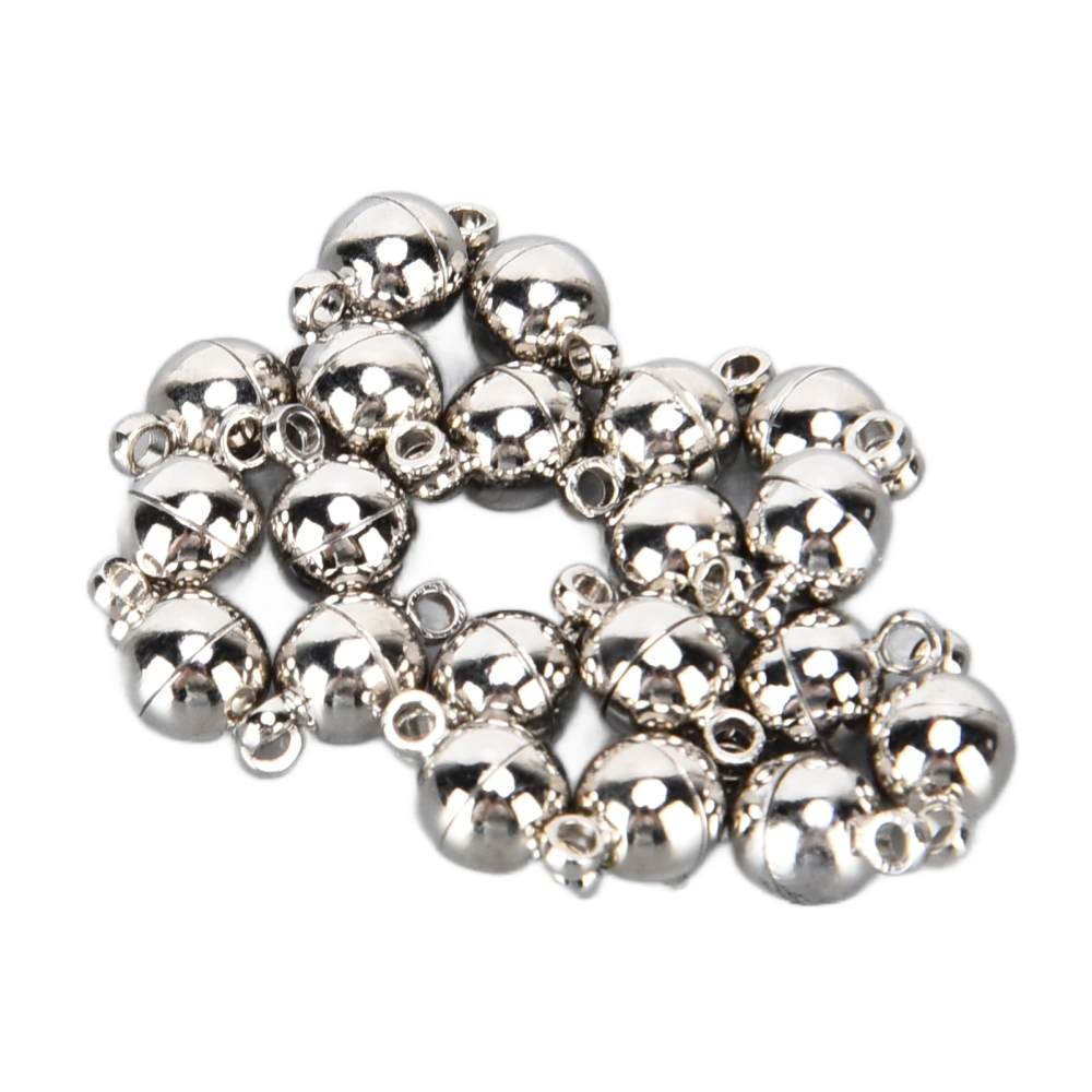 20 Sets Magnetic Clasps Round Brass Fashionable Jewelry Clasps for DIY Craft Necklaces Bracelets Earrings MakingSilver