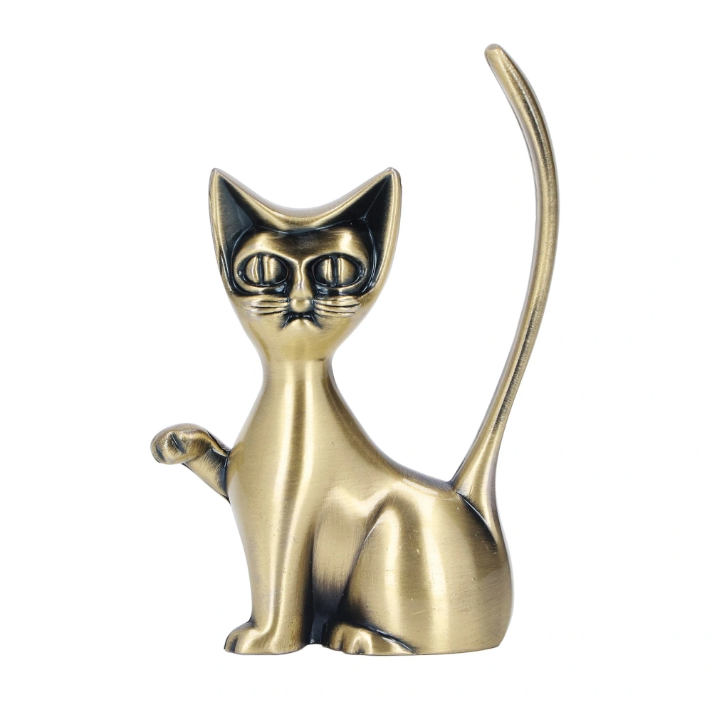 Cat God Ring Holder Cat God Design Zinc Alloy Sturdy Durable Retro Style Ring Organizer for Rings Jewelry