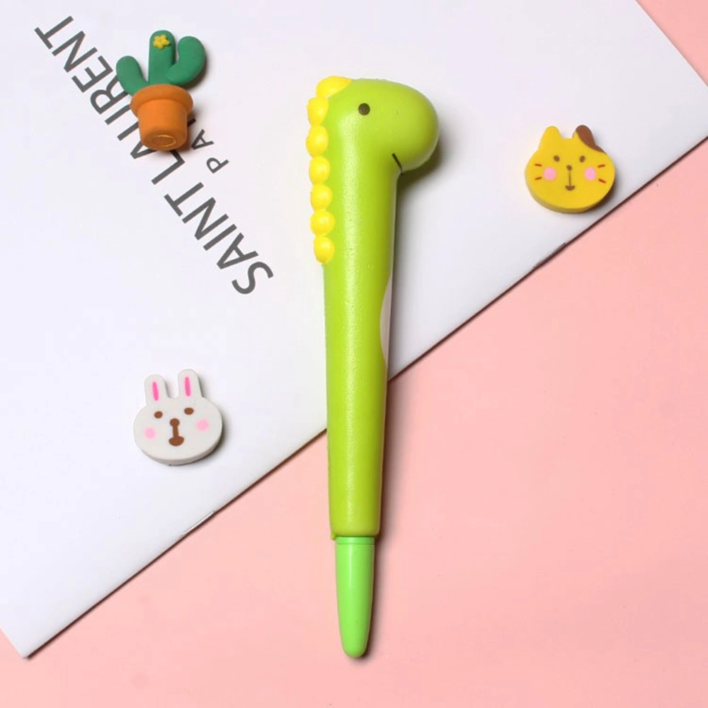 Squishy Pens Cute Soft Relieve Stress Smoother Writing Kawaii Gel Ink Pen for Holiday Gifts School SuppliesDinosaur