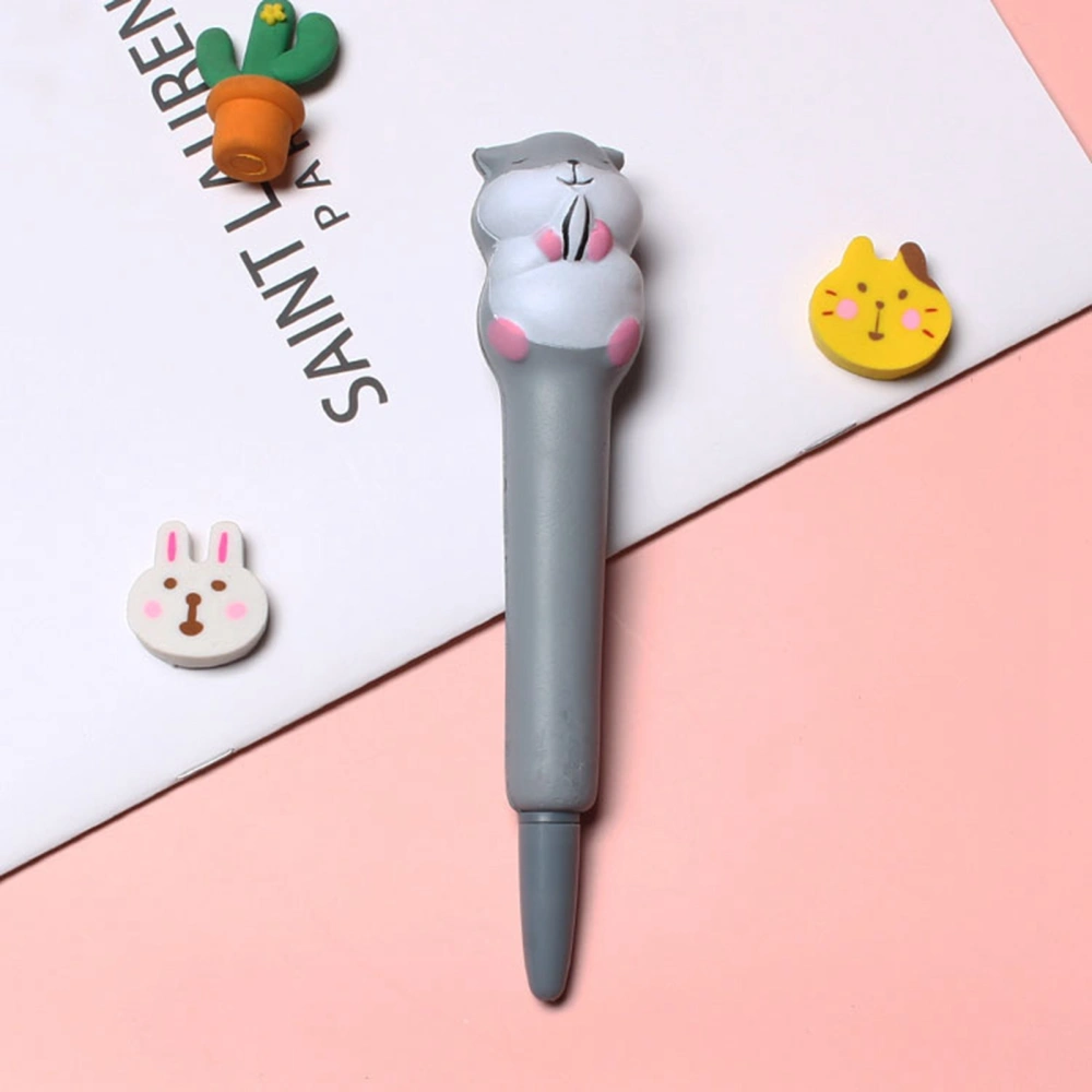 Squishy Pens Cute Soft Relieve Stress Smoother Writing Kawaii Gel Ink Pen for Holiday Gifts School SuppliesHamster