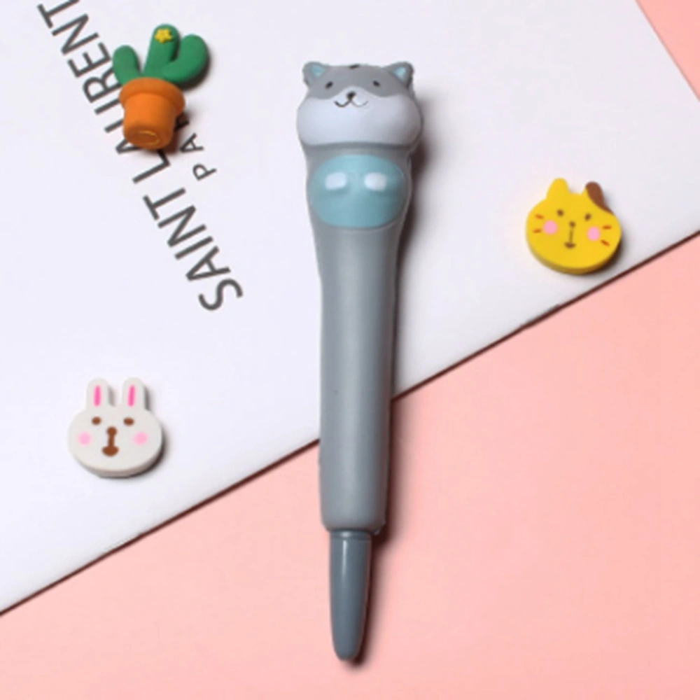 Squishy Pens Cute Soft Relieve Stress Smoother Writing Kawaii Gel Ink Pen for Holiday Gifts School SuppliesLittle Greyhound