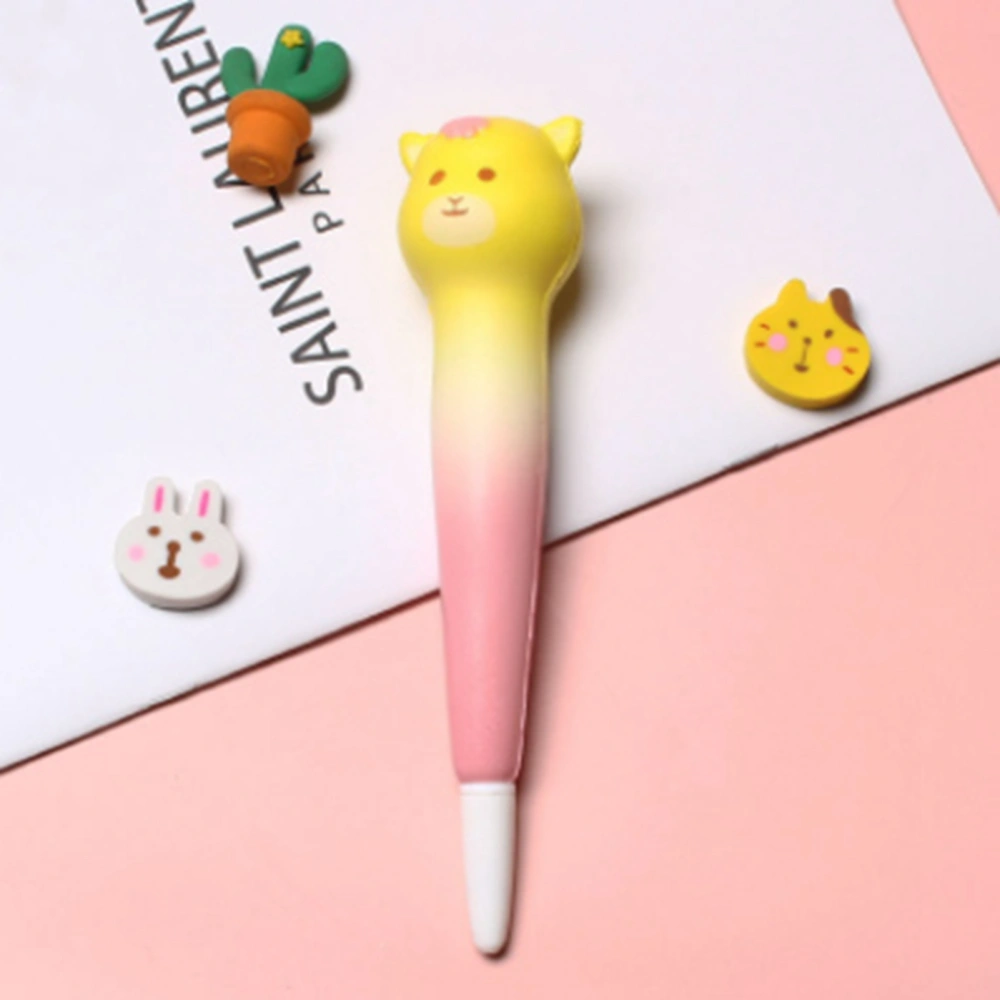 Squishy Pens Cute Soft Relieve Stress Smoother Writing Kawaii Gel Ink Pen for Holiday Gifts School SuppliesObedient Dog