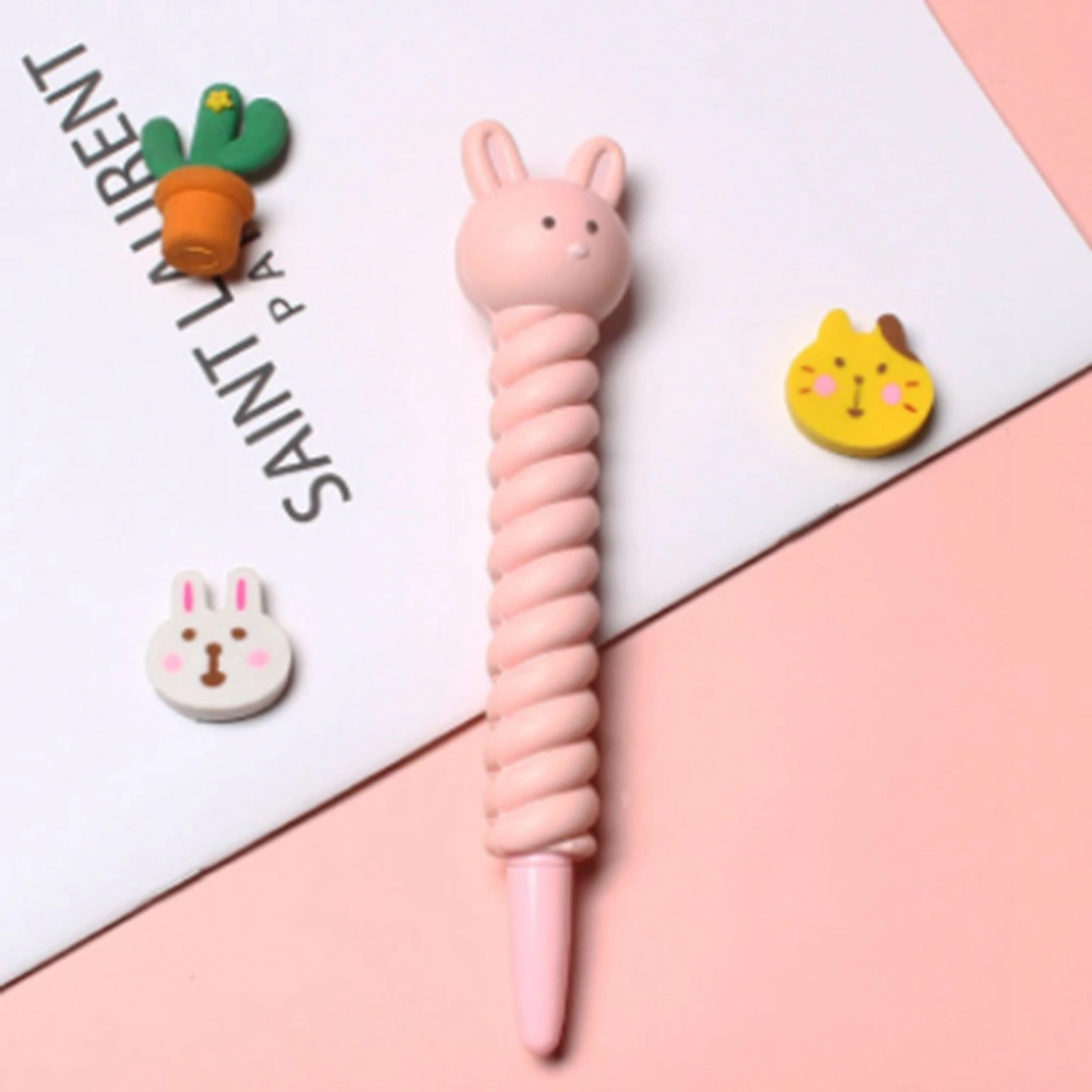 Squishy Pens Cute Soft Relieve Stress Smoother Writing Kawaii Gel Ink Pen for Holiday Gifts School SuppliesIce Cream Rabbits