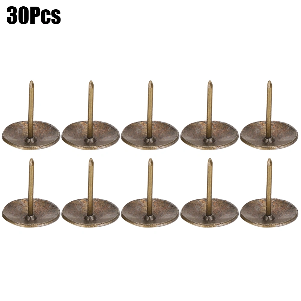 30PCs Upholstery Nail Turtleback Pattern Sofa Decor DIY Clothing Accessories Iron 19MM