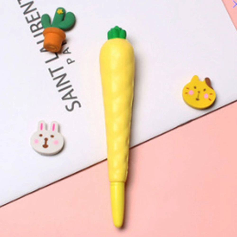 Squishy Pens Cute Soft Relieve Stress Smoother Writing Kawaii Gel Ink Pen for Holiday Gifts School SuppliesPineapple