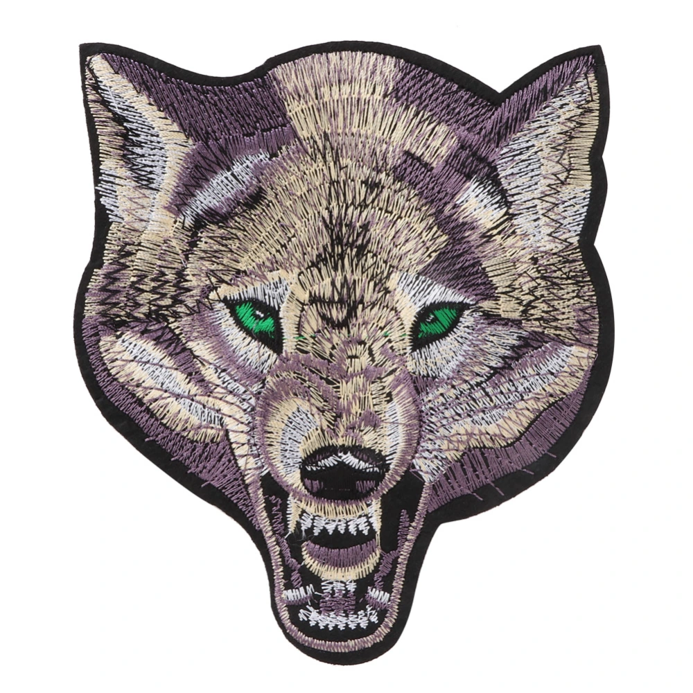 Wolf Head Embroidery Cloth Paste Iron on Patch DIY Clothes Decoration Applique