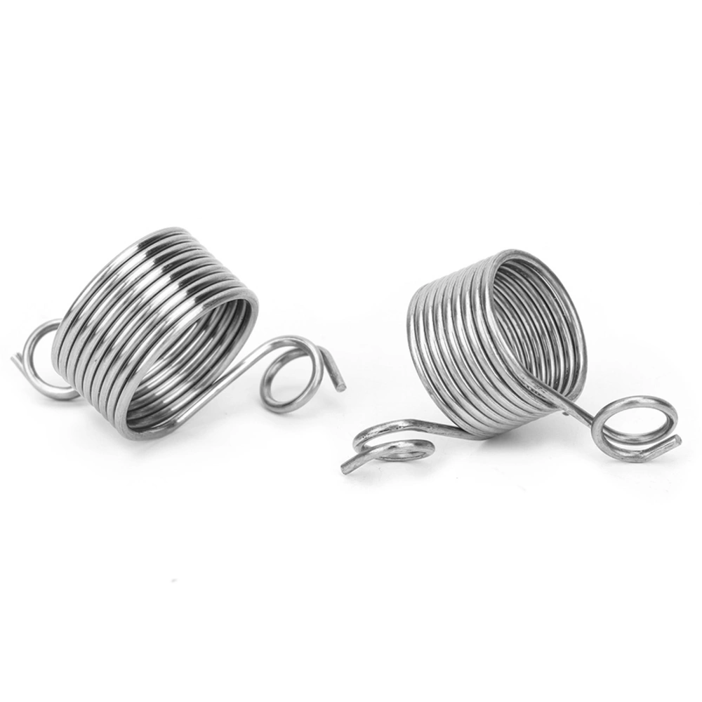 2Pcs Stainless Steel Coiled Knitting Thimble Guide Finger Ring Knitting Crafts Tool Accessories