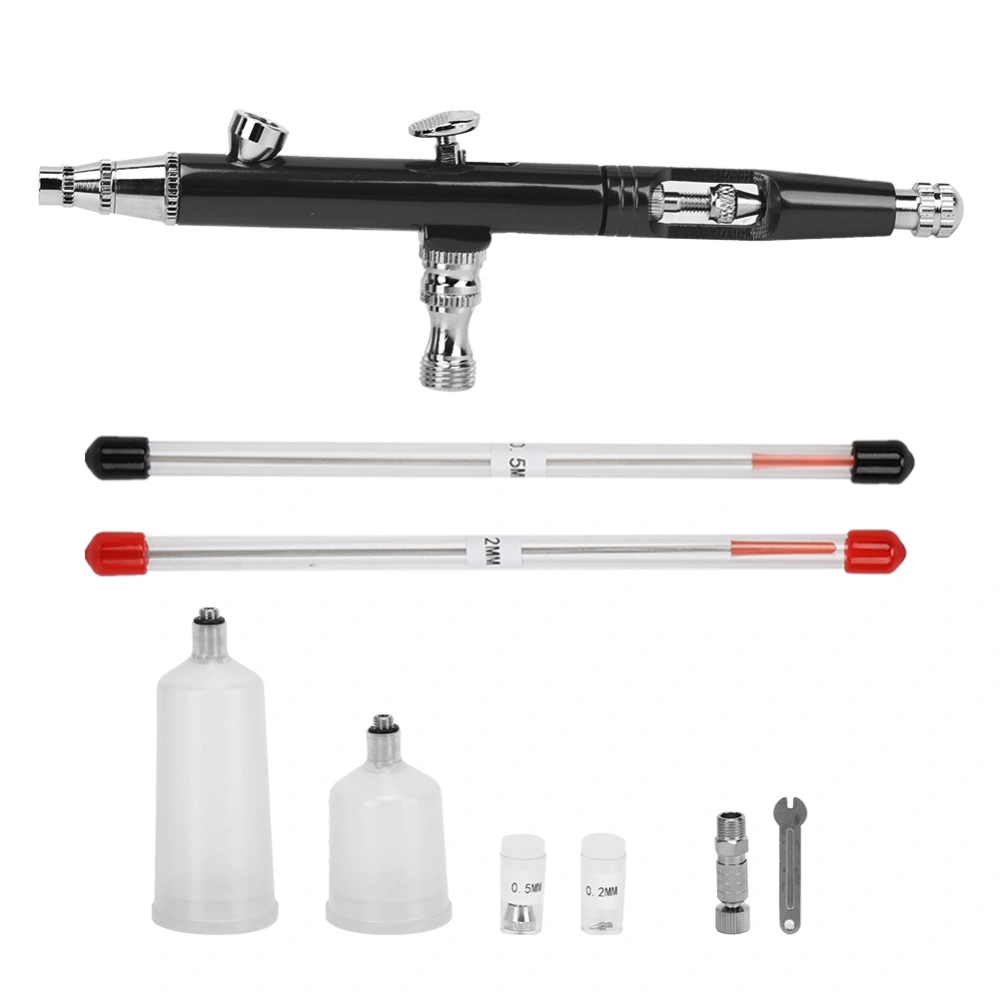 0.3mm Painting Airbrush Gun Mini Set Tail External Adjustment DIY Spray Tool 20CC/40CC Black