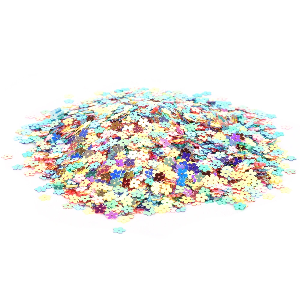 Confetti FlowerShaped Glitter Sequins Color Party Wedding Sprinkle Part Decoration Supplies(0.7cm Five Petaled Flowers )