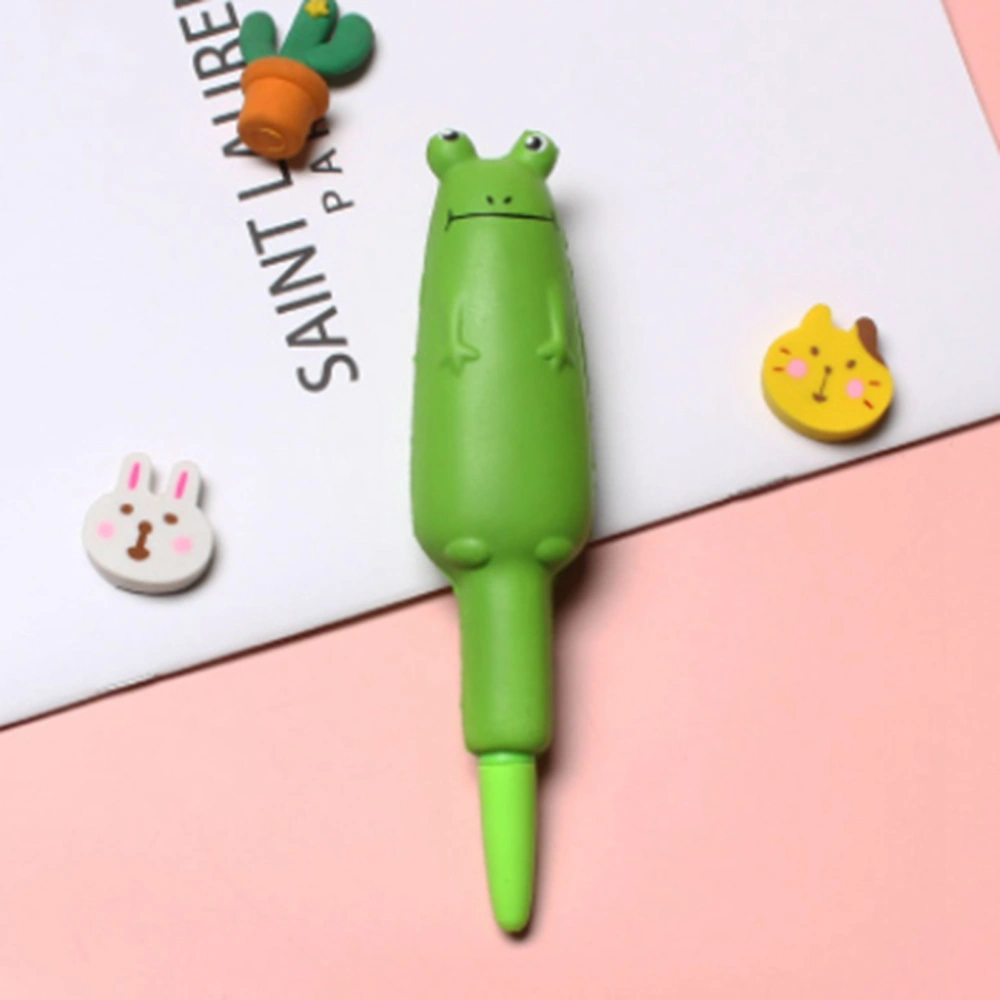 Squishy Pens Cute Soft Relieve Stress Smoother Writing Kawaii Gel Ink Pen for Holiday Gifts School SuppliesLittle Frog