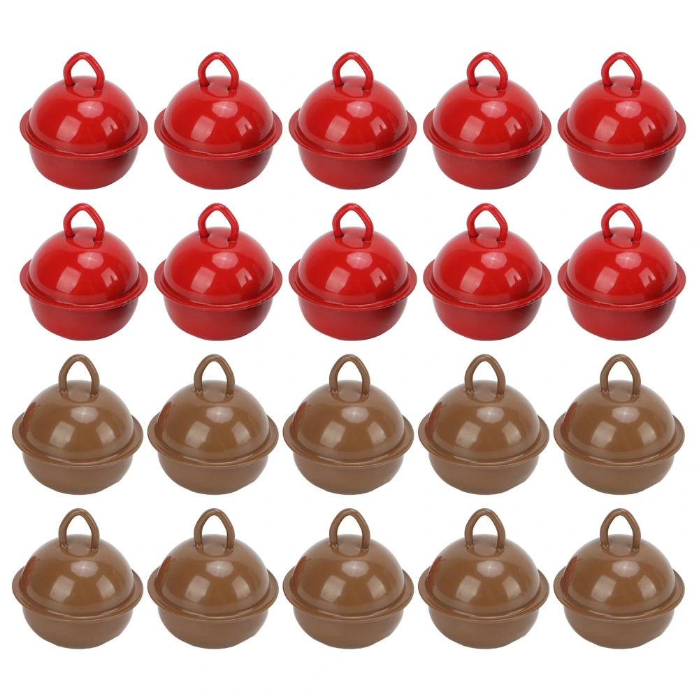 20Pcs Colored Jingle Bells 22mm Good Decoration Red Brown Small Jingle Bells for DIY Clothing Bag Keychain Accessories