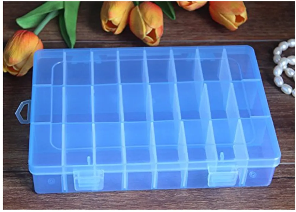 Jewelry Box, Household Rectangle Jewelry Case Plastic Storage Rack