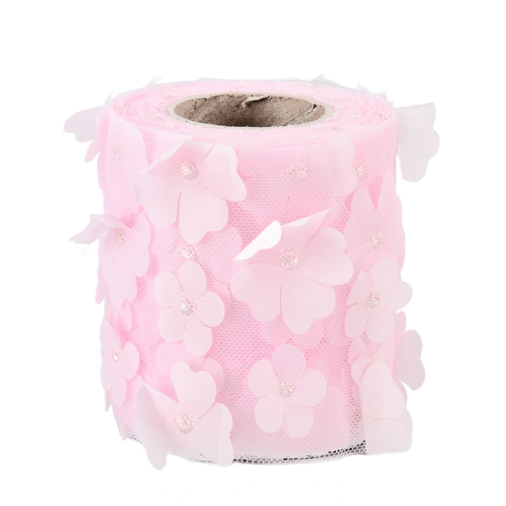 Flowers Tulle Rolls 8cm 10yd Exquisite Bright Beautiful DIY Flexible Wide Application Tulle Roll Spool FabricPink