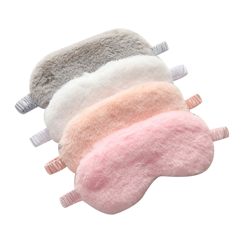 Fluffy Solid Color Sleeping Eyeshade, Shading Sleep Eye Mask Patch