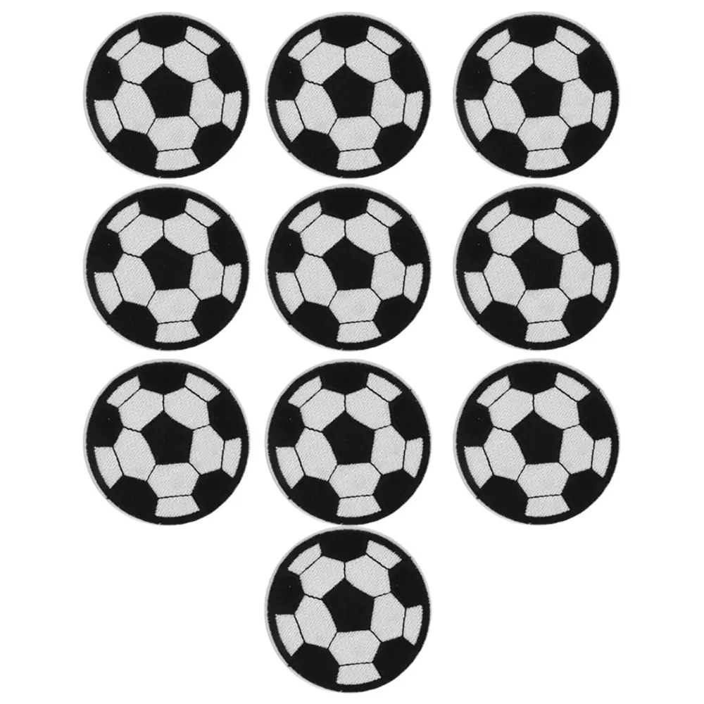 10Pcs Soccer Ball Embroidery Patches Backpack Clothing Accessories Patch Sticker Badge