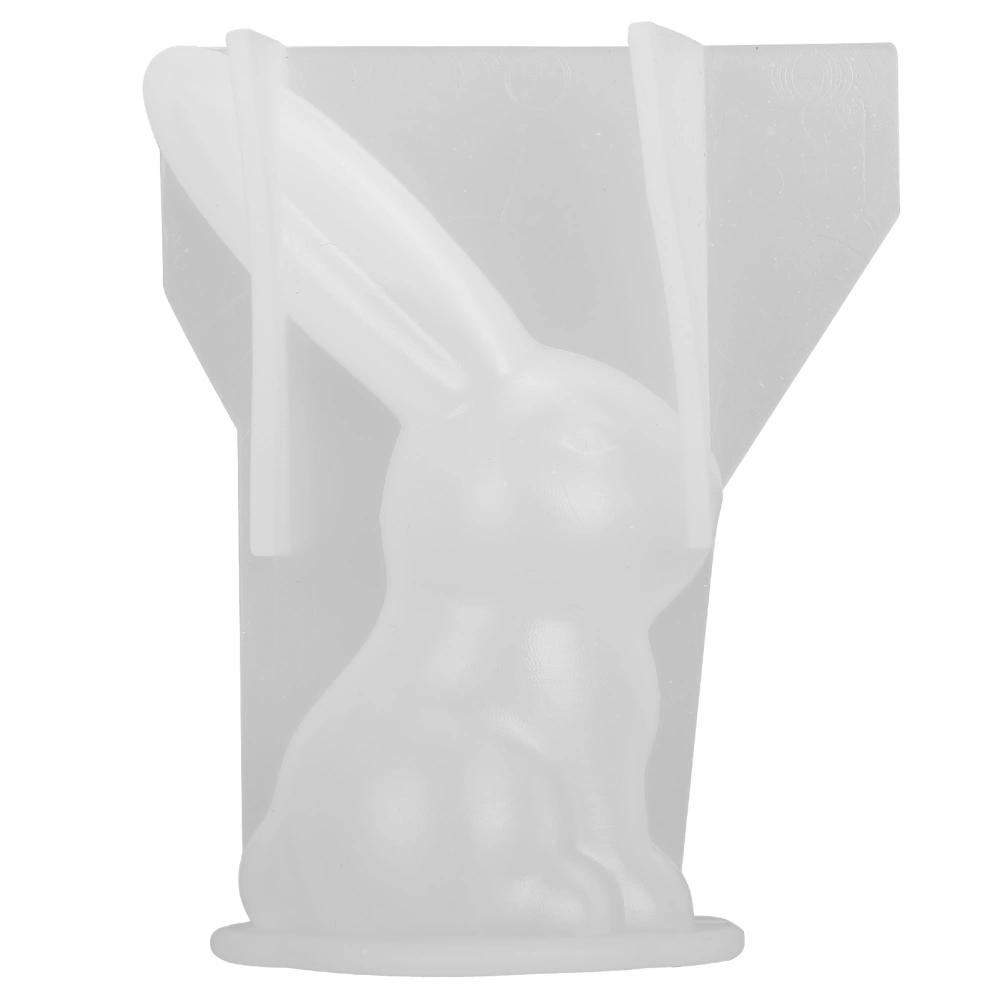 3D Long Ears Rabbits Shape Resin Casting Molds 3D Animal Silicone Mould for Decoration