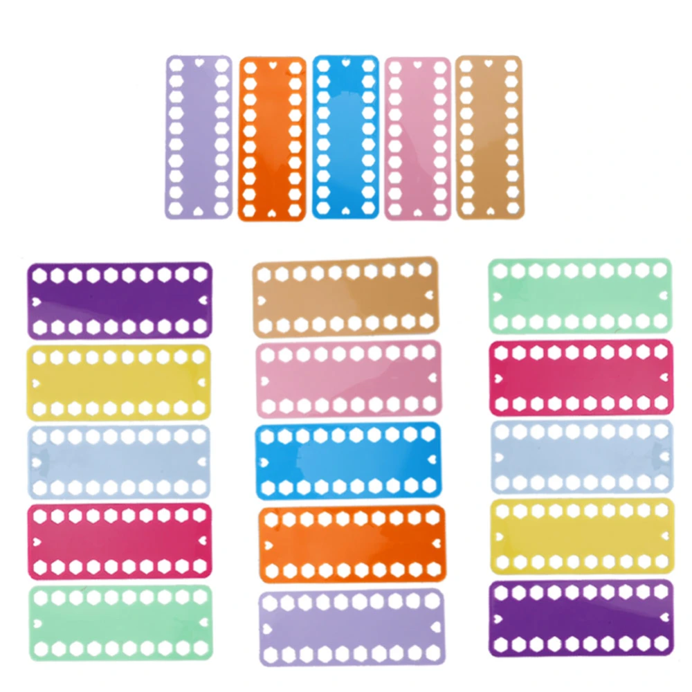 20Pcs Cross Stitch Threads Organizer 20 Holes Color Plastic Board Embroidery Accessories