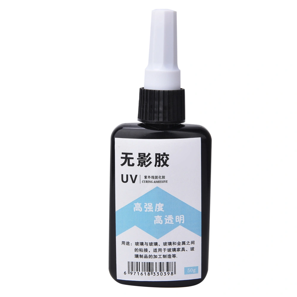 Clear UV Glue Ultraviolet Cure High Strength Adhesive for Glass Coffee Table Crystal Acrylic50g