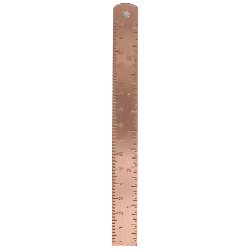 Thickened Copper Straight Ruler 0~150mm Mini Copper Ruler Drawing AccessoryCopper 15cm Scale 1.5mm Thick