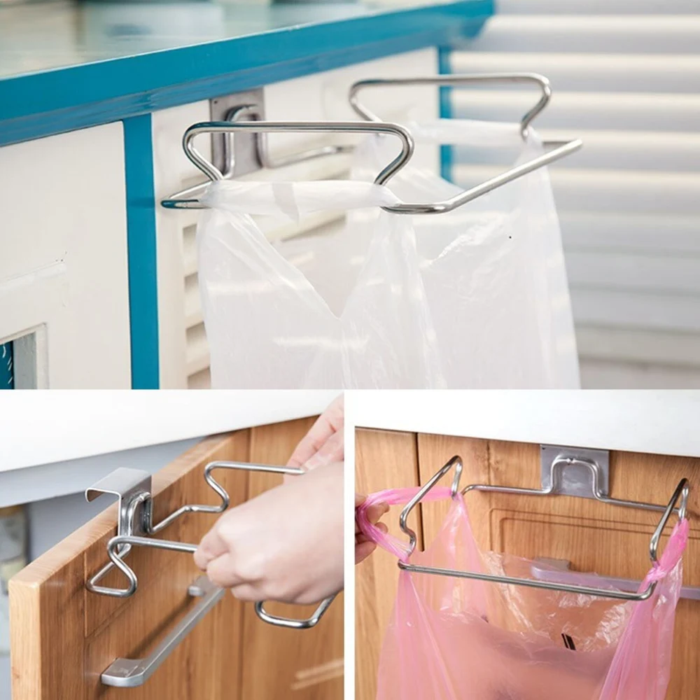 Waste Carrier Bin Bag Holder Metal Wire Garbage Container Rack