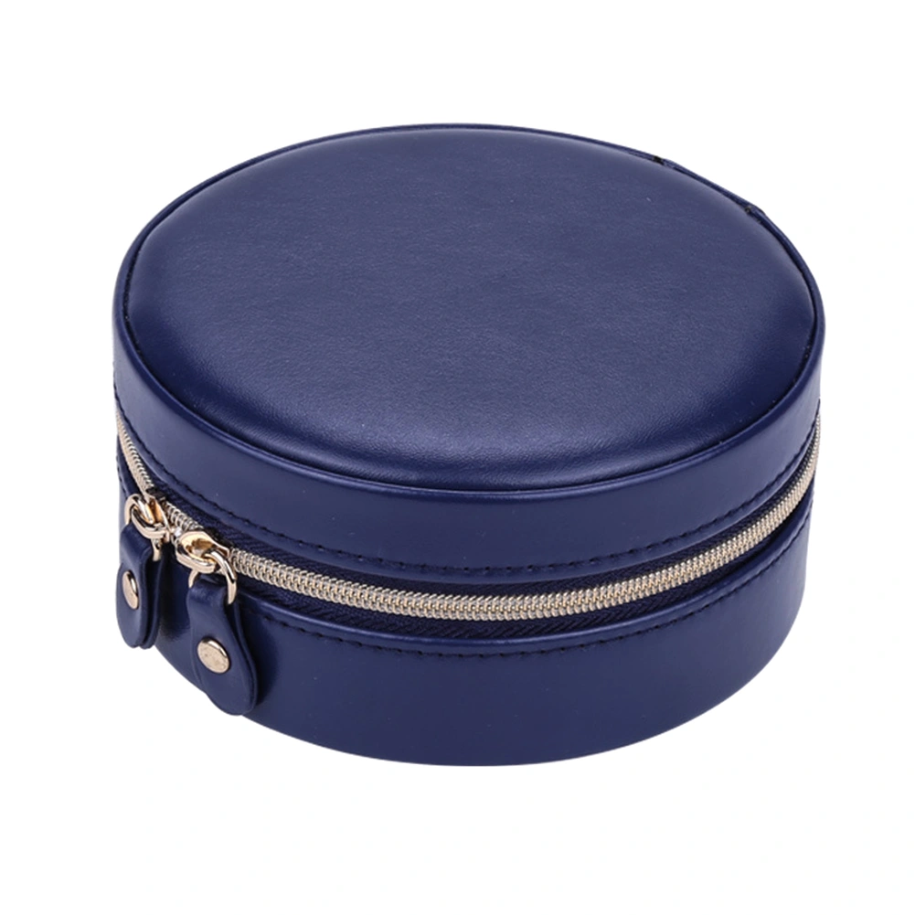 Women Jewelry Boxes Round Shaped Necklace Earring Rings Organizer