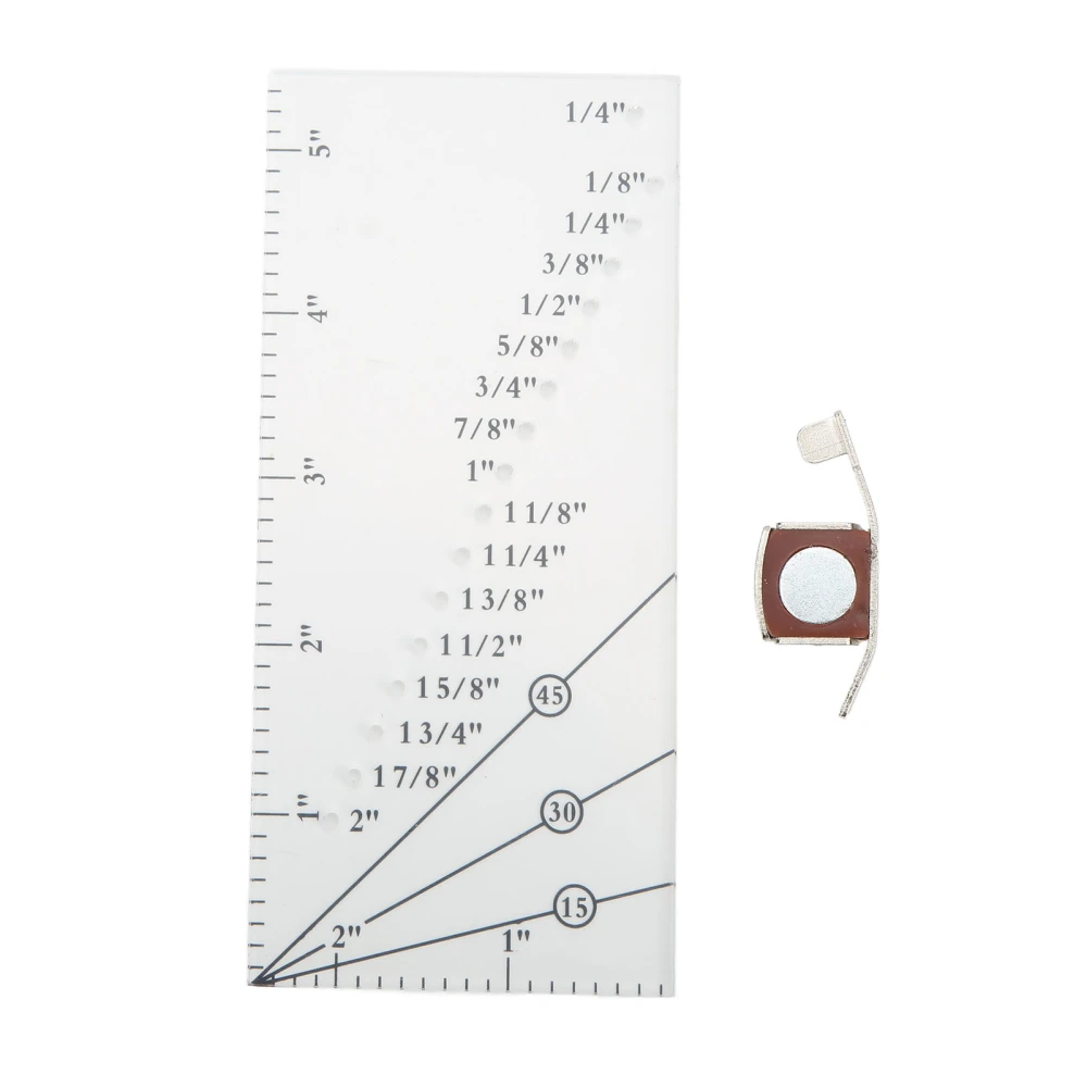 Sew Seam Allowance Ruler with Magnetic Seam Guide Clear Scale Sturdy Durable High Accuracy Portable Sewing Machine Ruler Transparent