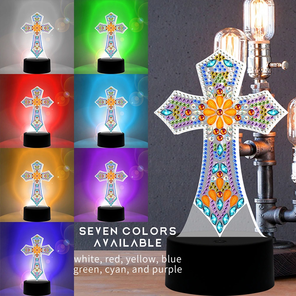 DIY Diamond Painting 7 Colors Night Light LED Diamond Painting Embroidery Home DecorDP03