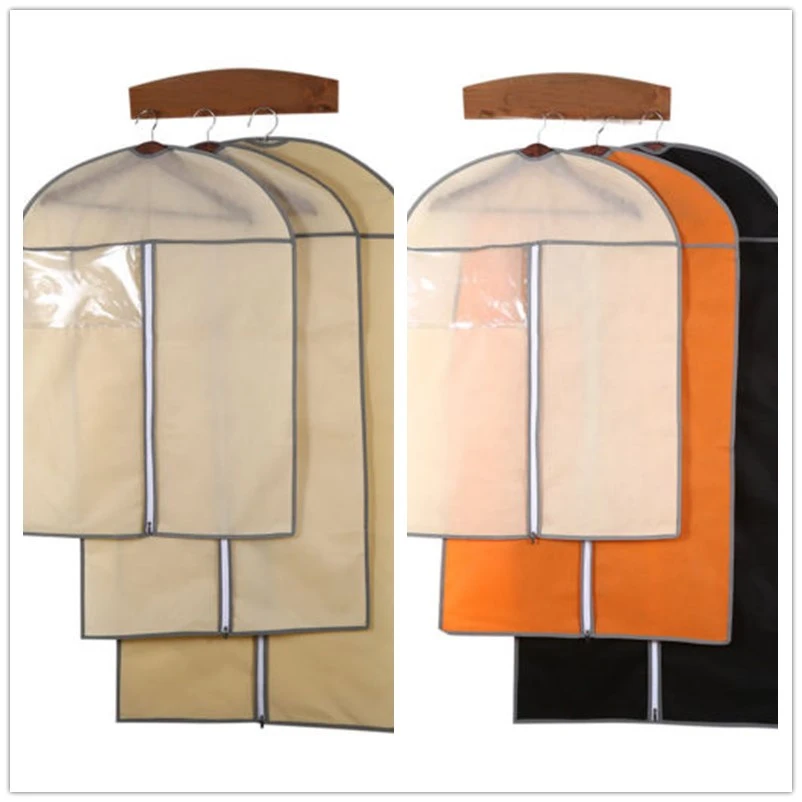 Clothes Dustproof Cover Non-Woven Fabric Zipper Closure Coat Protector