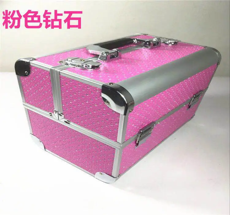 Lockable Make Up Vanity Cases Large 3 Layers Makeup Organizer