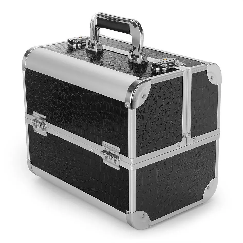 Lockable Make Up Vanity Cases Large 3 Layers Makeup Organizer