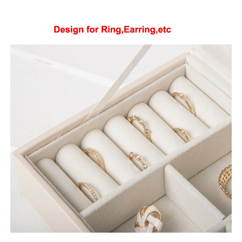 Rectangular Ornaments Storage Case Portable Large Capacity Pure Jewelry Box