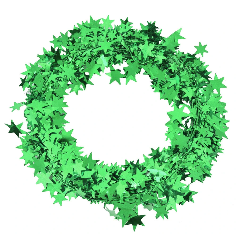 7.5m Small Star Garland Christmas Tree Wedding Party Decoration Clothing Accessories (Green)