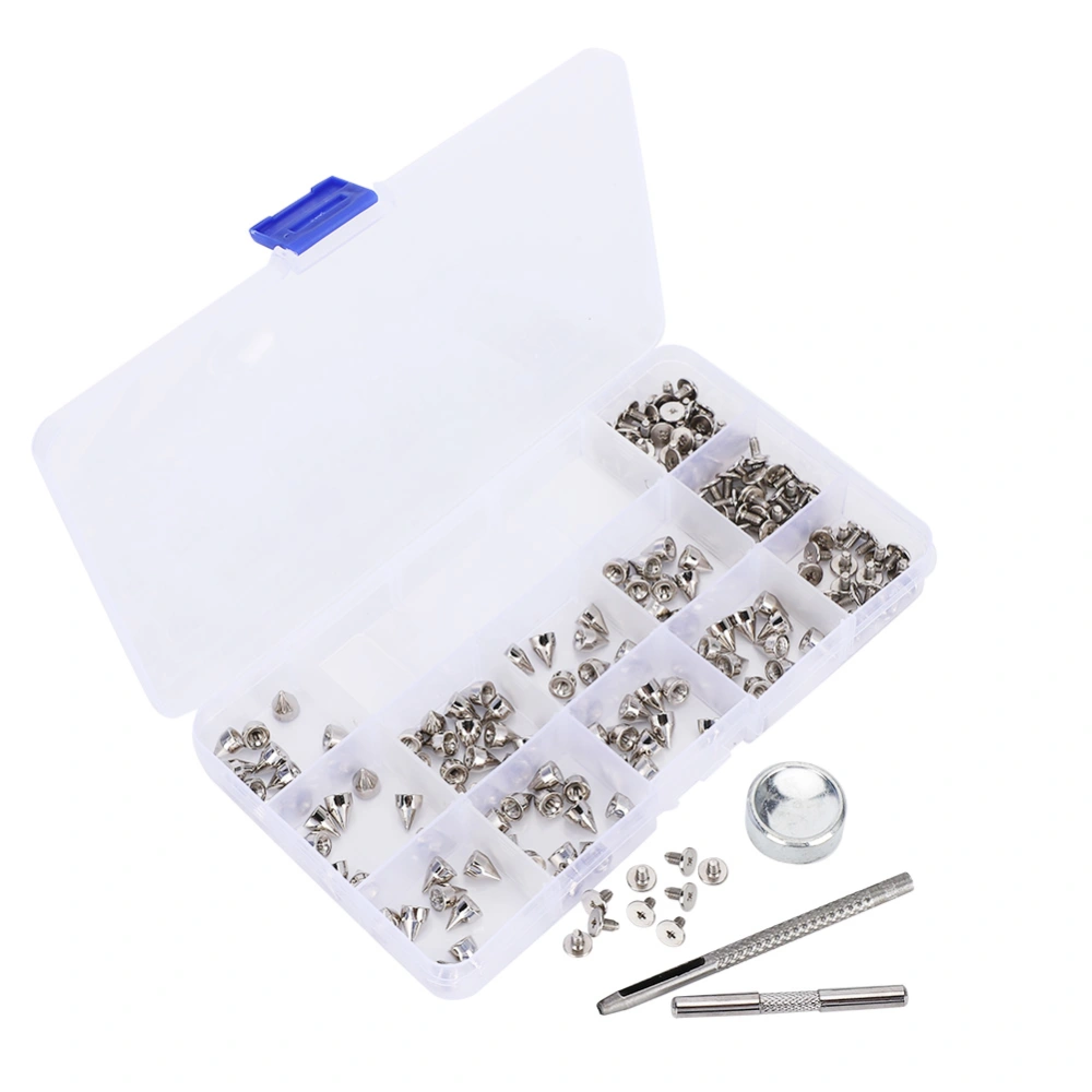 Zinc Alloy Spikes Rivets Screws Kit DIY Decoration 7x9MM for Leather Bracelets Dog Collars Bags Clothes Shoes