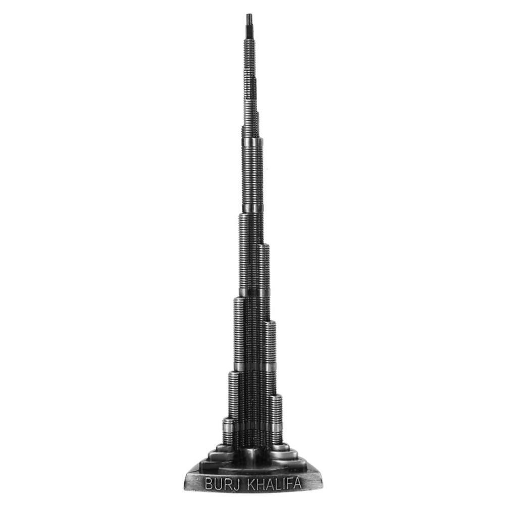 Burj Khalifa Tower Model Alloy Miniature Dubai Tower Model Arts Craft Office Home Desktop Decor